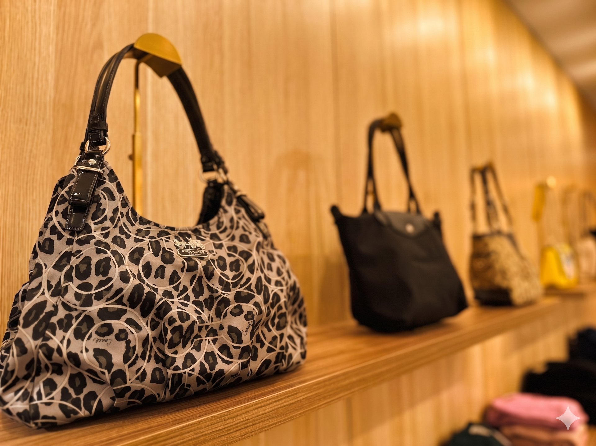 Close up view of clothing at Oakdene