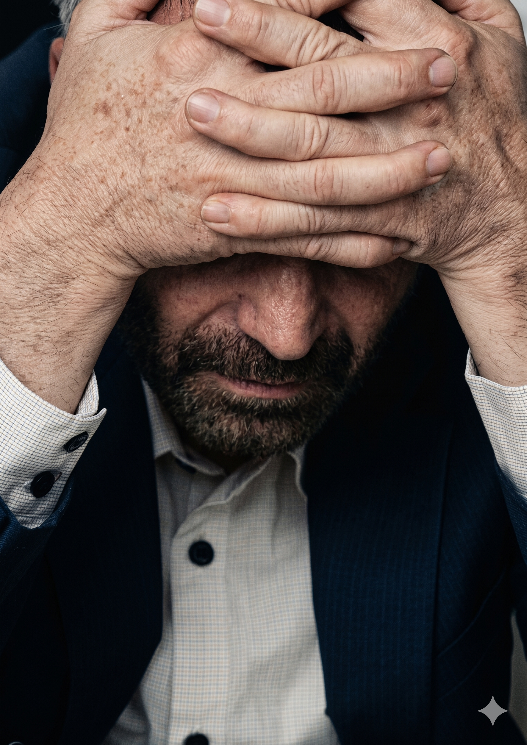Person experiencing financial stress