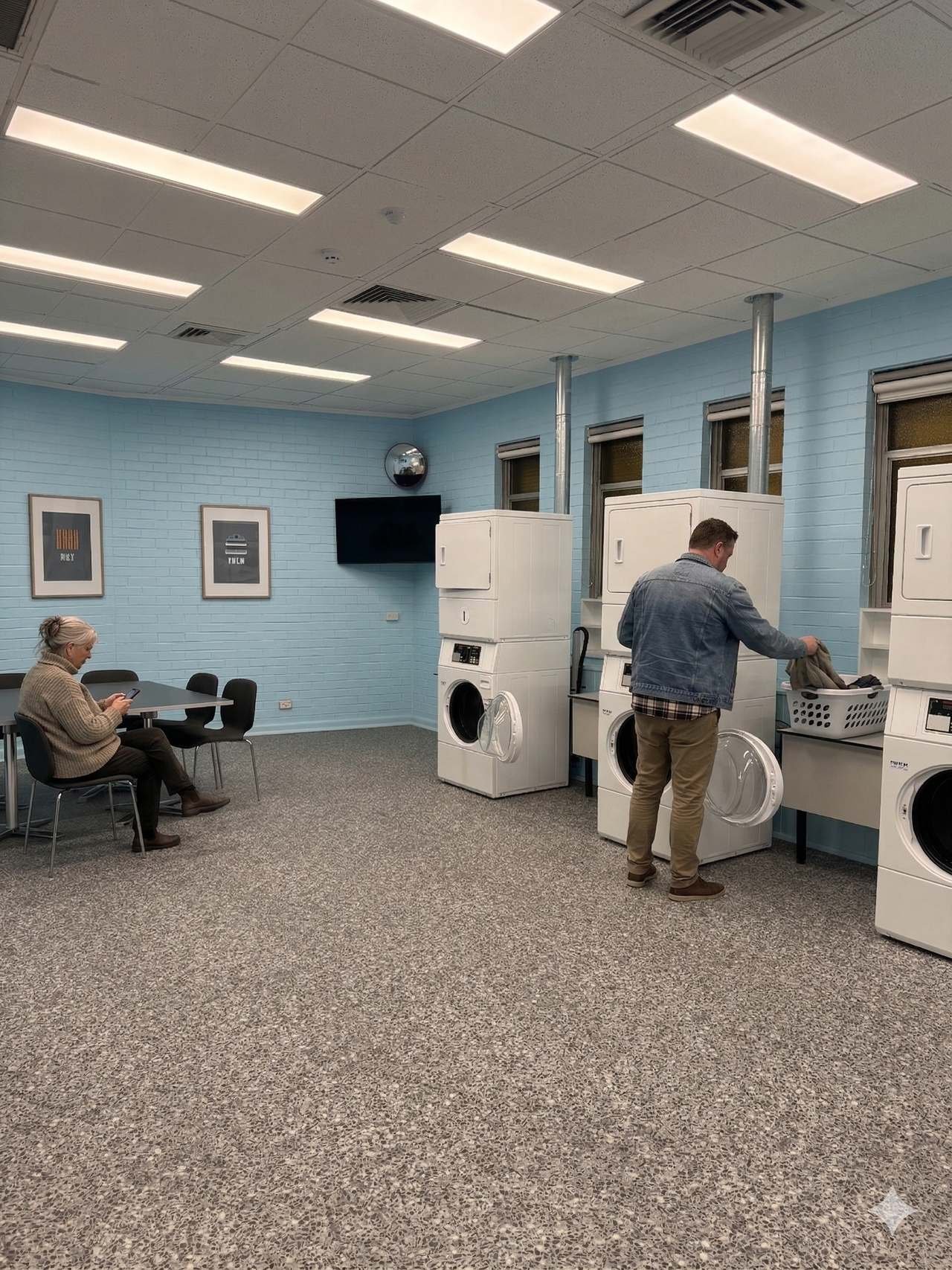 Inside the Oakdene Laundrette