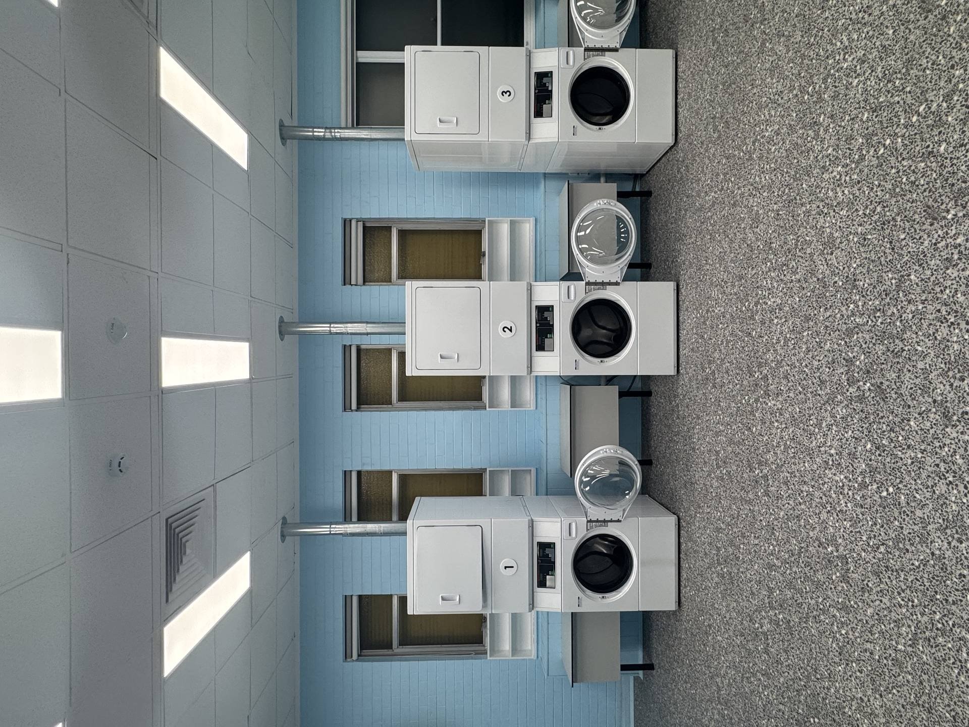 Washing machines inside the Oakdene Laundrette